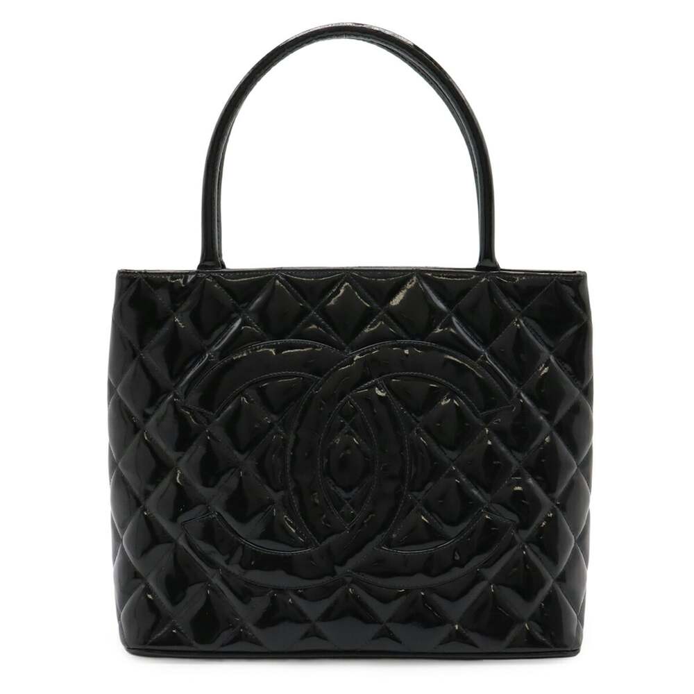 Chanel Medallion Tote Quilted Patent #266868C17B